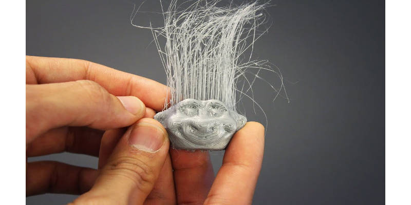 3D Printed synthetic hair