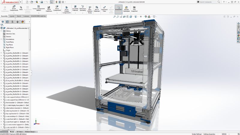 SolidWorks 3D printing CAD software