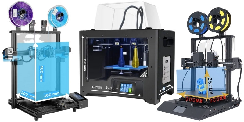 Sovol SV04 vs Flashforge Creator Pro 2 vs Tenlog TL-D3 Pro build volume