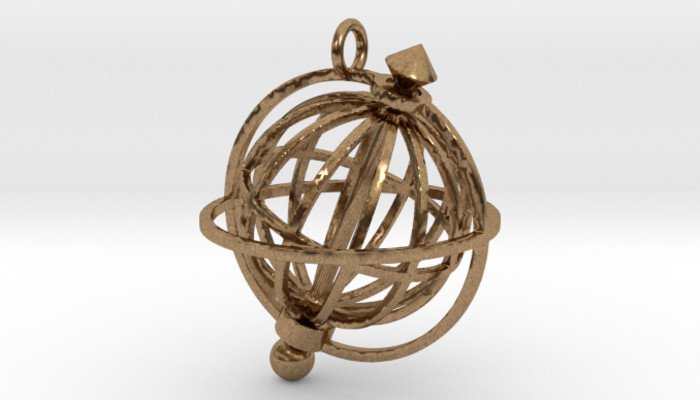 3d printed jewelry spinning globe aethyr