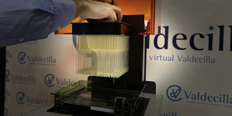 3D printed Covid swabs on a Formlabs 3D printer