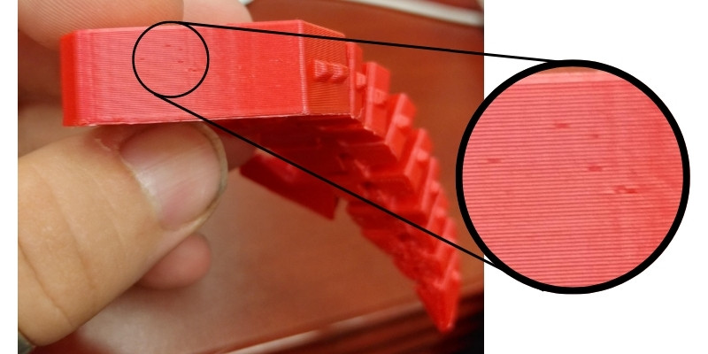 holes caused by too much retraction