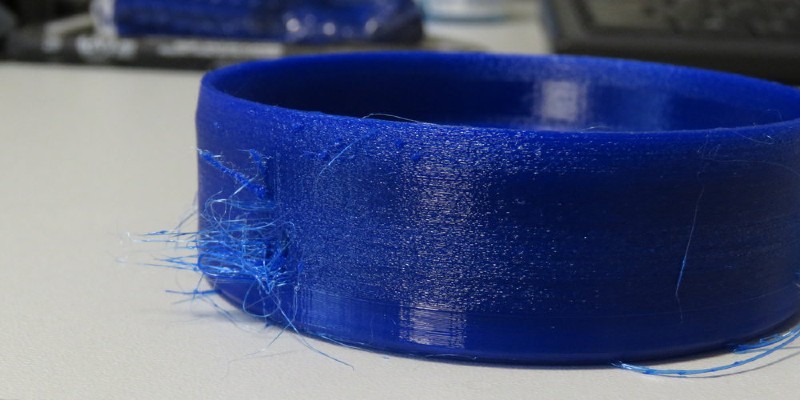 An image of a stringy print using TPU filament 