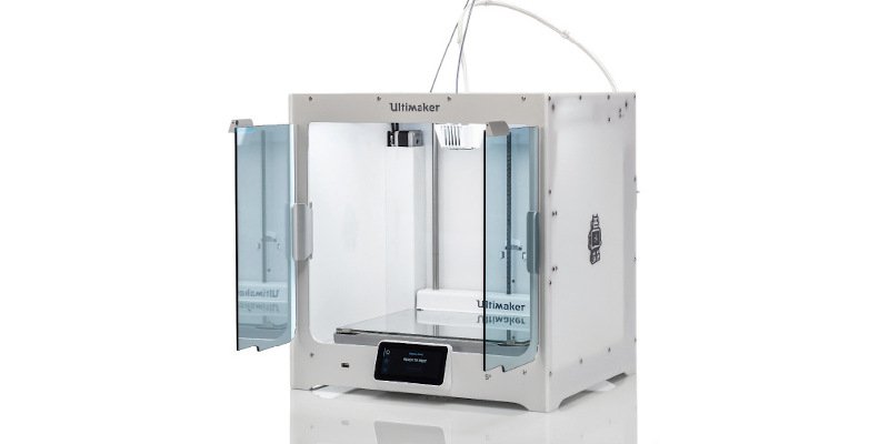 Ultimaker s5, with optional pro bundle which includes an enclosure, air filter and filament storage system