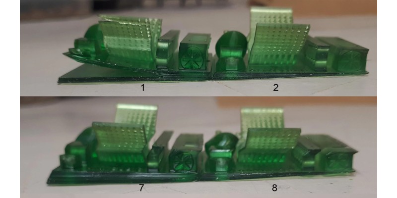 3D Print result of unleveled build plate