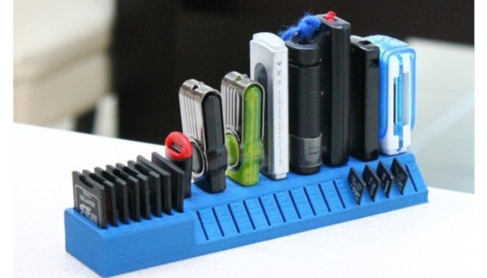 usb stick sd card holder 3d printer model