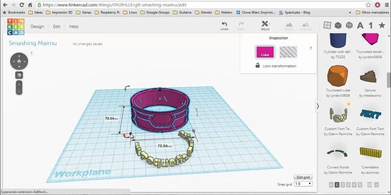 TinkerCAD jewelry design software