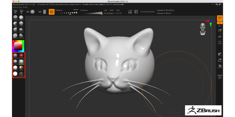 ZBrushCoreMini is the best free software if you want to learn sculpting on a Macbook
